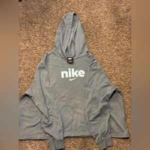 Women Nike Grey Pullover Hoodie